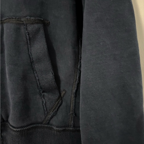 Vintage Abercrombie and Fitch Men small zip up sweatshirt hoodie navy muscle - Picture 9 of 10